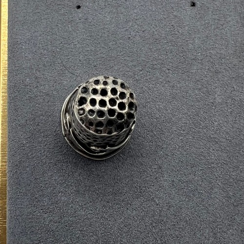 Vintage Sterling Silver Thimble Sewing Collectible Ornate Taxco Mexico - Picture 3 of 13