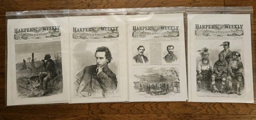 Lot of 4 Jan 1866 Harper's Weekly Copy Ketchum (Black Jack)Last Chattel - Picture 2 of 19