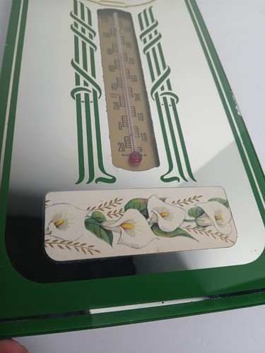 Termometro specchio penny fortuna vintage anni 60 ferro di cavallo floreale fortunato irlandese CL3 - Foto 10 di 12