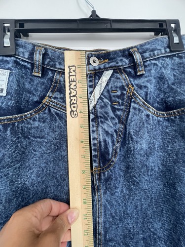 VTG Jordache 90s Denim Jean Dark Acid Wash Distressed Pencil Skirt 1st Class - Picture 7 of 13