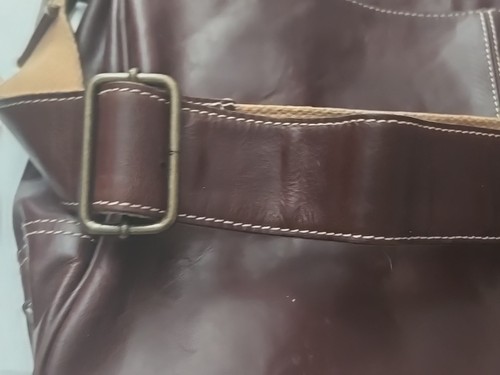 Fossil Brown Unisex Leather & Canvas Shoulder Messenger Bag - Picture 13 of 15