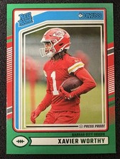 Xavier Worthy - 2024 Panini Donruss - Rated Rookie #398 Press Proof Green (RC)