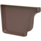 Spectra Metals 5 In. Aluminum Brown Left Gutter End Cap 5ENLRTB Spectra Metals