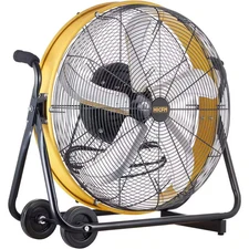 24 In. 7800 CFM High Velocity Internal Oscillating Barrel Floor Fan in Yellow fo