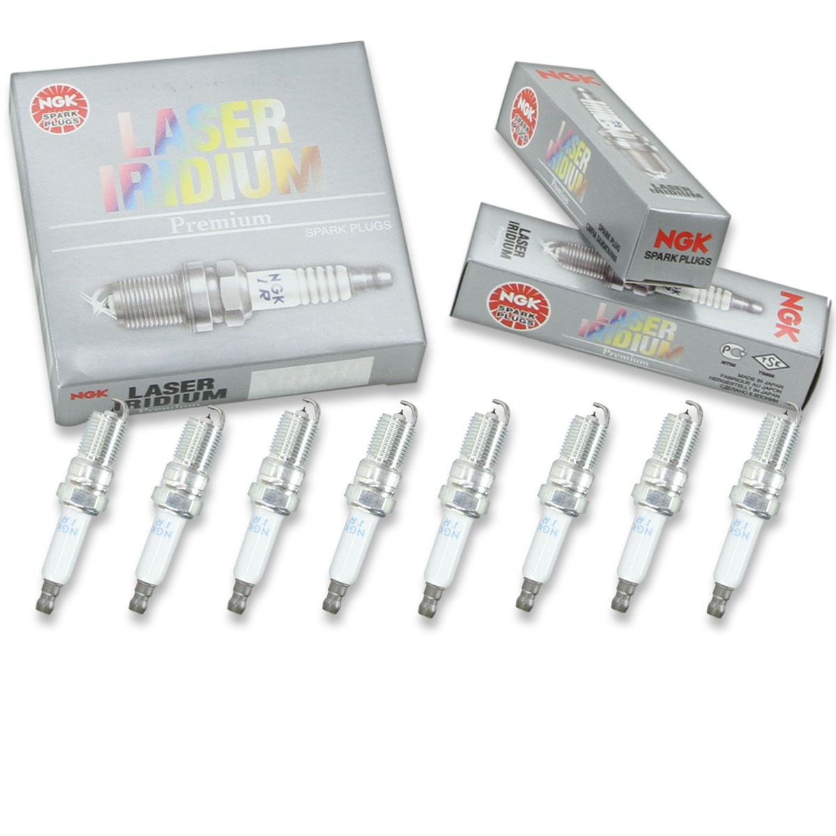 8 pcs NGK Laser Iridium Spark Plugs for 1996-1999 Chevrolet K2500 Suburban mu
