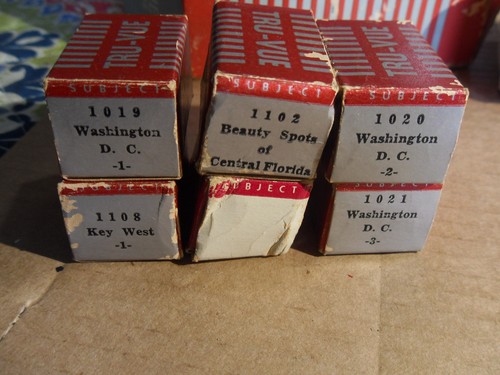 VTG 1940's Tru-Vue Stereoscope Viewer Brown/White Bakelite With Pictures & Box - Picture 8 of 22