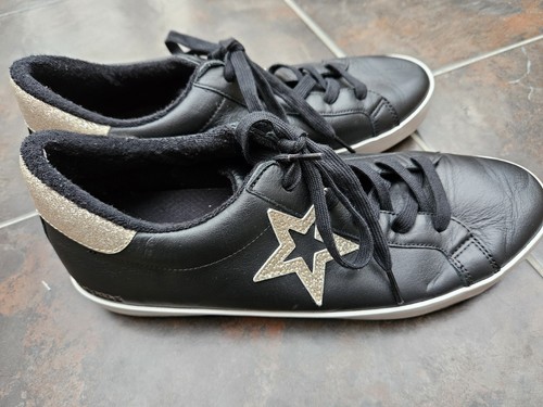 WOMEN'S SKETCHERS TRAINERS SHOES ~ BLACK LEATHER ~ 8/41 - Bild 2 von 5