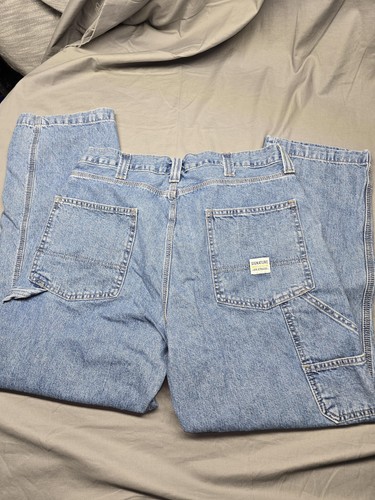 Levi Strauss Carpenter Jeans Mens 36x30 Blue Denim Signature Workwear Loose Fit - Picture 2 of 11