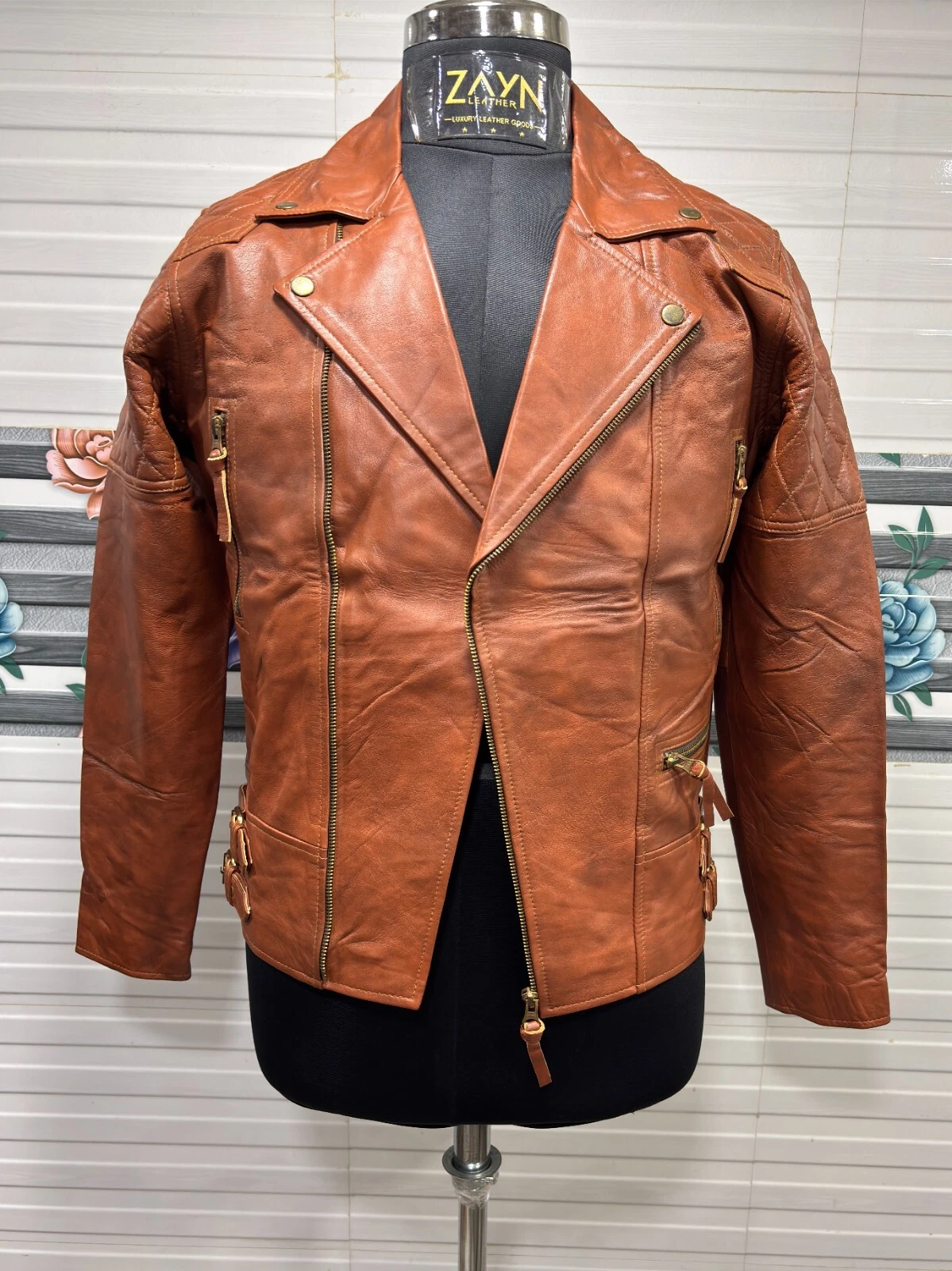 Men's Brown Antique Jacket 100% Genuine Leather Distressed Jacket Vintage Coat