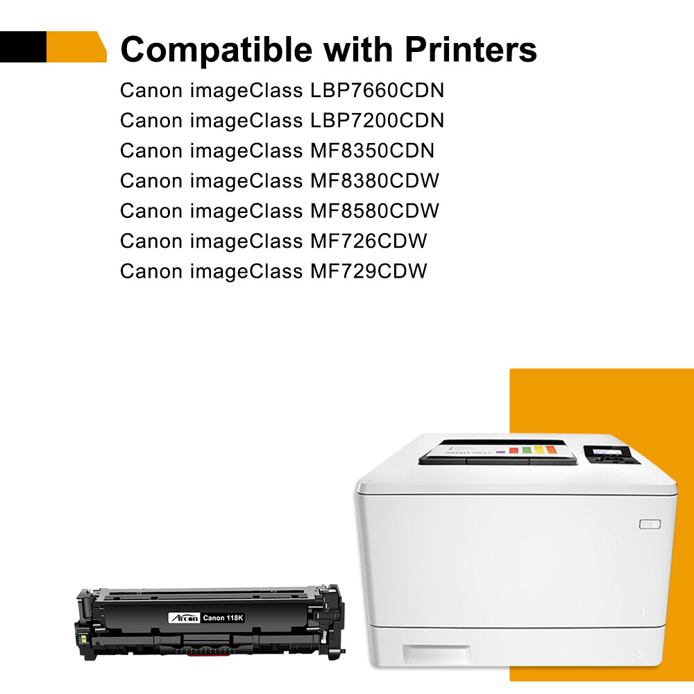 4PK Toner Cartridges for Canon 118 Color ImageCLASS MF8580CDW MF8380CDW