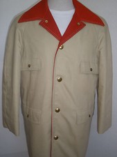 LAKELAND COTTON WOOL COAT JACKET SIZE 40 UNIQUE VINTAGE MADE IN USA