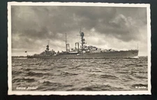 1939 Germany RPPC Real Picture Postcard Cover To Augsburg Cruiser Ship Emdem