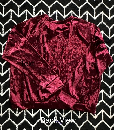 Three Bird Nest Burgundy Crushed Velvet Top Women's Large Whimsy Fairy Holiday - Picture 3 of 5