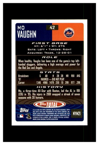 2002 TOPPS TOTAL 1-173 YOU PICK SEE SCANS, STARS, ROOKIES, CHECKLISTS NR.MINT/MT - Picture 61 of 237