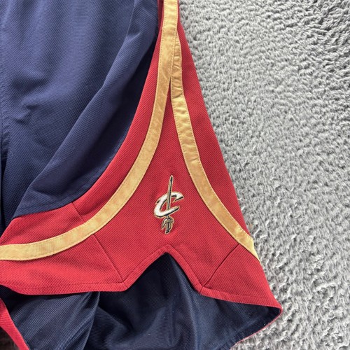 Vintage Adidas Cleveland Cavaliers NBA Basketball Shorts Mens Medium Blue Red - Picture 3 of 11