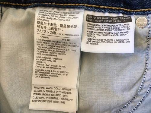 DAMEN LEVIS 711 SKINNY ANKLE JEANS DUNKLE WASCHUNG GR. 32 TOP GEPFLEGT GARANTIERT! - Bild 8 von 12