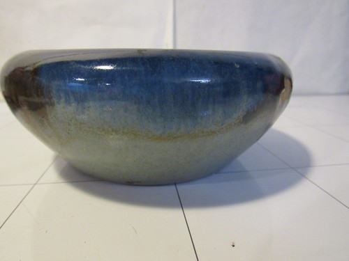 Vintage Pottery Small Ceramic Bowl Drip Blue 5" Diameter D42S - Picture 9 of 10