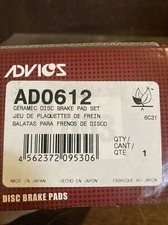 NOS Advics AD0612 Brake Pads