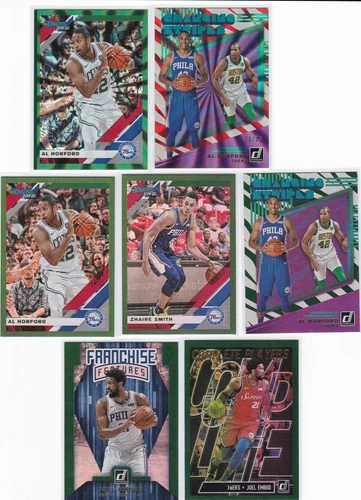 2019/20 Donruss Lot PHILADELPHIA 76ers Green Laser /99, Red Laser /99, Flood (5)