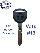 97-04 CHEVROLET CORVETTE VATS IGNITION CHIP KEY NEW OEM #13 OHMS-7.500k
