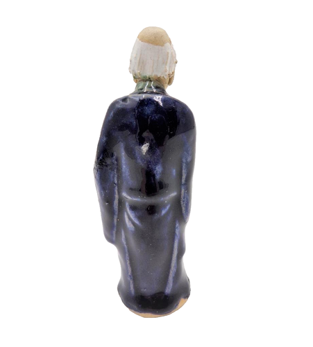 Antique Chinese Glazed Pottery Mudman Figurine Holding Pottery? - Picture 2 of 8