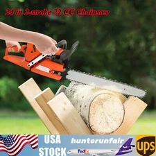24 In 2-stroke 72cc Gasoline Power Chain Saws 3.9kw Gas Chainsaw With Guide Bar