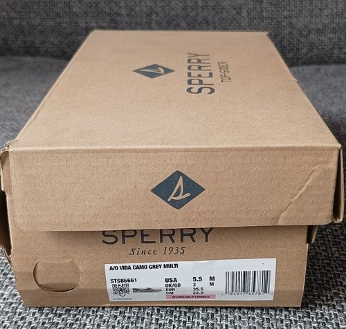 Sperry Boat Shoe Women's UK3 EU35.5 Top Sider A/O Vida Camo Grey Multi - Picture 10 of 12