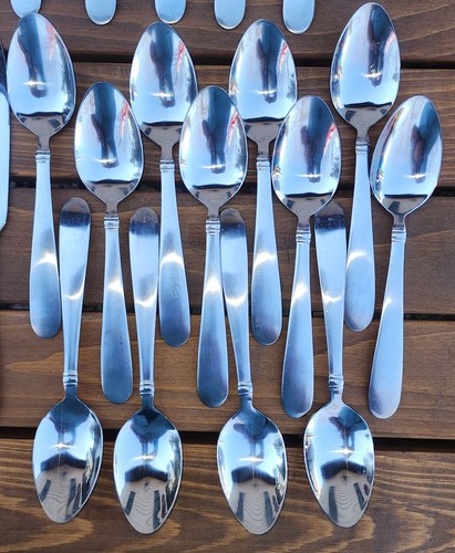 Towle ARIEL SATIN Stainless Living Satin Handle Service For 12 Flatware 2010 EUC - Picture 8 of 24