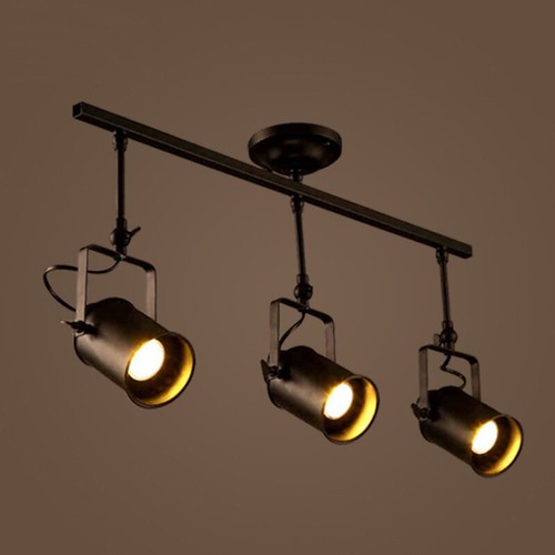 Modern Loft Retro Led Track Lighting Kit Fixture Island Spotlight Ceiling Lights - Picture 10 of 11