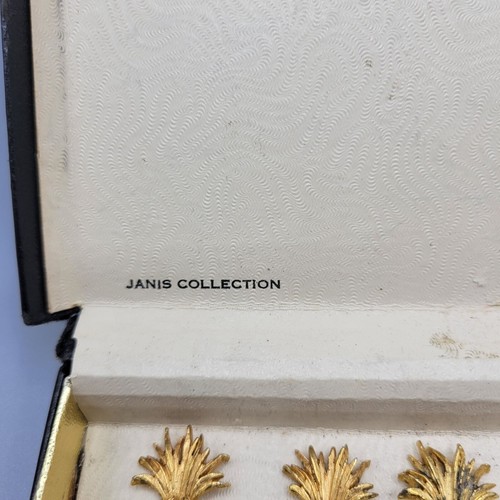 Set 6 spandiconcime ananas placcato oro 24K vintage collezione Janis in scatola - Foto 4 di 9