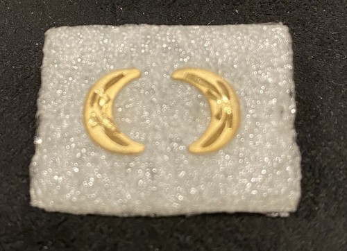 Ohrringe Halbmond 14 Karat Gelbgold - Bild 1 von 3