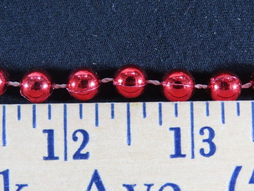 Girlande Metallic Perlen Weihnachtsbaum Rot Vintage Groß 40 Fuß B9234 - Bild 4 von 5