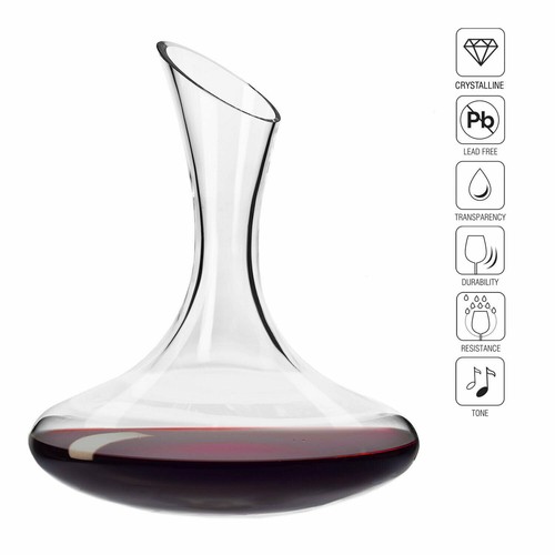 Krosno Avant-Garde Glas Karaffe Dekanter für Wein Rotwein | 1500 ml | Handwäsche - Bild 8 von 12