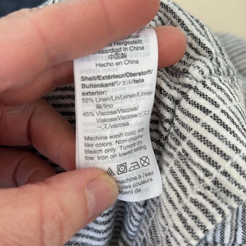 J Crew Linen Blend Shorts Women's XS Striped Gray - Picture 7 of 7