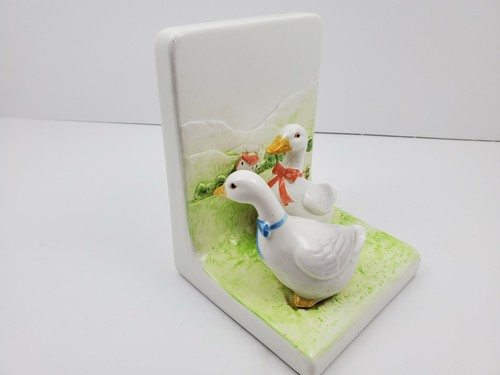 Vintage OTAGIRI Japan Ceramic Book End GOOSE GEESE DUCK Country Rustic-1 piece - Picture 5 of 7