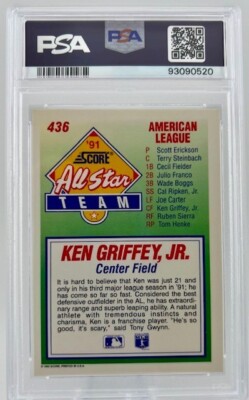 Ken Griffey Jr. & Sr. 直筆サインボール PSA証明付き KEN GRIFFEY jr. 1989 Upper Deck 直筆サインカード