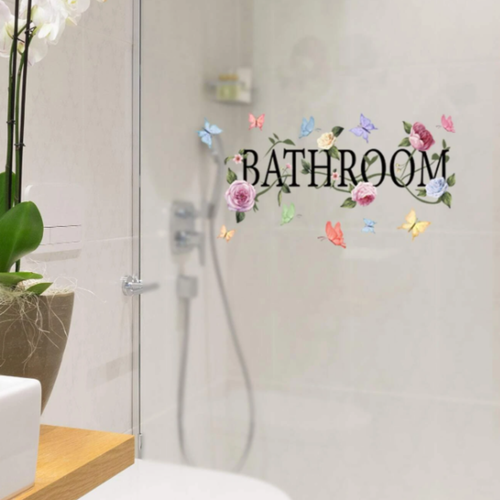Letter Graphic Wall Sticker PVC Waterproof Self Adhesive Wall Art Decor - Picture 4 of 6