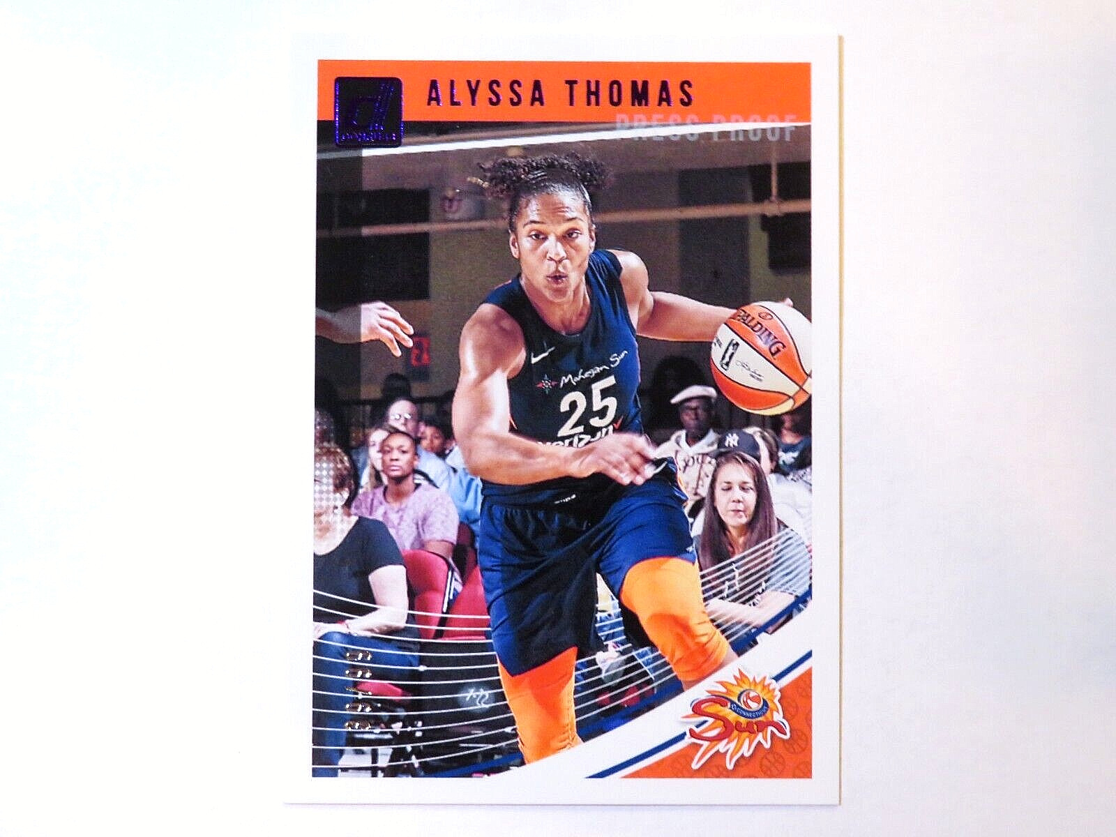 2019 Panini Donruss WNBA Alyssa Thomas Press Proof Purple Card #44 Sun 39/99