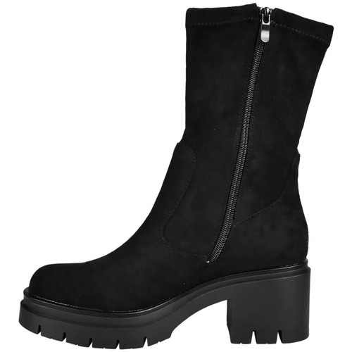 Botines Zapatos Imitación Gamuza Cómodos Grueso Agarre Tacón Estirado Cremallera Mujeres Tallas - Imagen 4 de 7