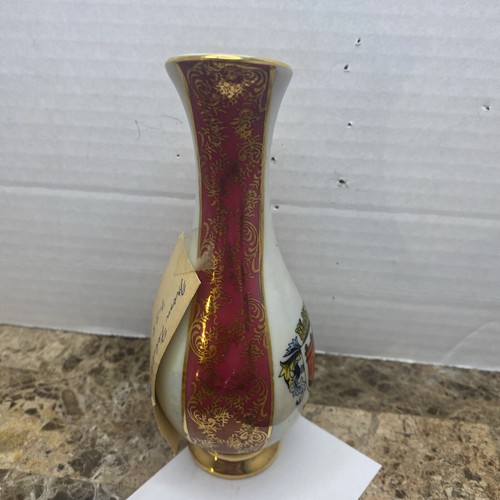 Vintage 6" Vase von Lutz Austria mit Vorarlberg auf der Vorderseite. Anhänger 1971 angebracht - Bild 5 von 11
