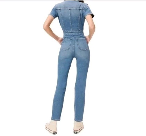 Good American Jumpsuit Damen mittelblau 274 Denim Fit for Success Taschen - Bild 9 von 16