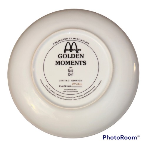 Vintage McDONALD’S FRANKLIN MINT COLLECTOR PLATE “GOLDEN MOMENTS” by BILL BELL - Picture 3 of 4