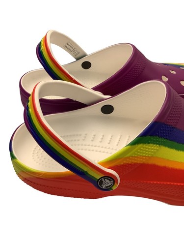 Neu mit Etikett Crocs Classic Rainbow Dye Clog Pride Herrengröße 12 - Bild 5 von 8