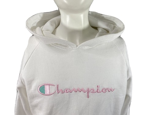 Champion Girls White Hoodie Sweatshirt Size X Large XL - Picture 3 of 8