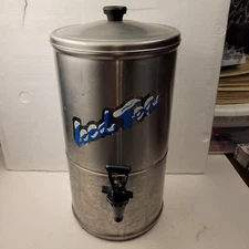 Vtg Commercial Stainless 3 gallon Iced Tea Dispenser Curtis Streamliner on stand