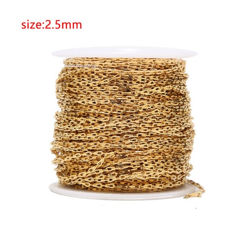 2 Meters Stainless Steel 2mm 2.5mm Paperclip Link Chains Necklace Jewelry Making - Picture 8 of 10