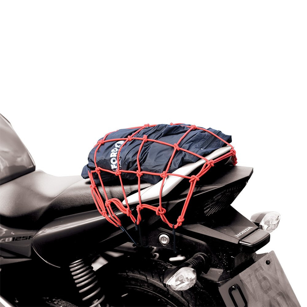 Oxford Cargo Net Motorbike Red Elasticated Luggage Motorcyle Universal