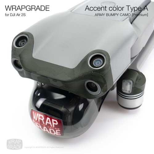 WRAPGRADE Skin Wrap for DJI Air 2S Drone Accessory / Accent Color A - Picture 88 of 112