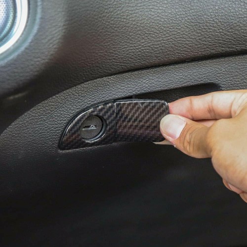 Car Copilot Storage Box Handle Cover Trim for Dodge Charger Challenger 2015 up - Picture 8 of 9