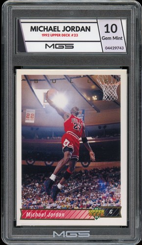 1992 Upper Deck #23 Michael Jordan MGS GRADED 10 Gem Mint Chicago SUPERSTAR HOF - Picture 1 of 2